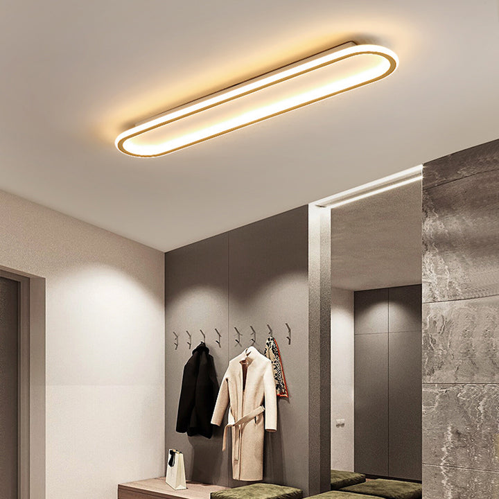 Nowoczesna owalna lampa sufitowa LED do przedpokoju