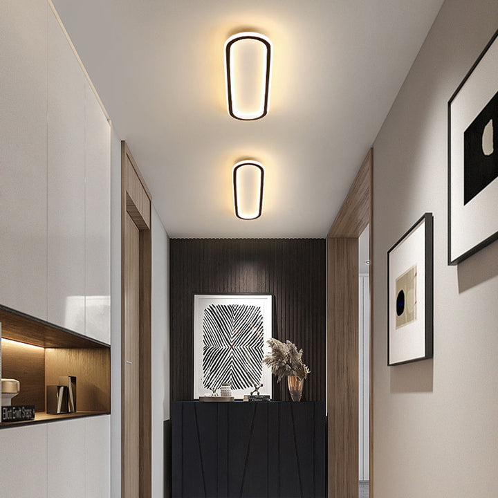 Nowoczesna owalna lampa sufitowa LED do przedpokoju