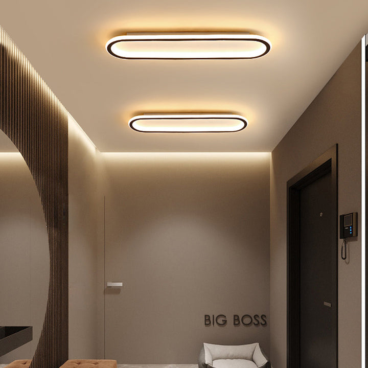Nowoczesna owalna lampa sufitowa LED do przedpokoju
