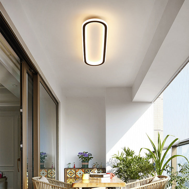 Nowoczesna owalna lampa sufitowa LED do przedpokoju