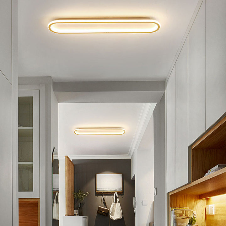 Nowoczesna owalna lampa sufitowa LED do przedpokoju