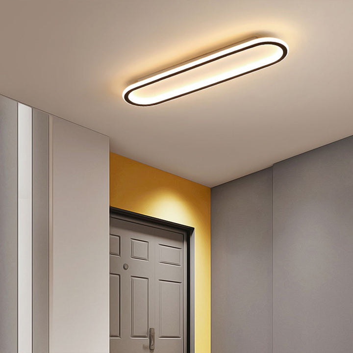 Nowoczesna owalna lampa sufitowa LED do przedpokoju