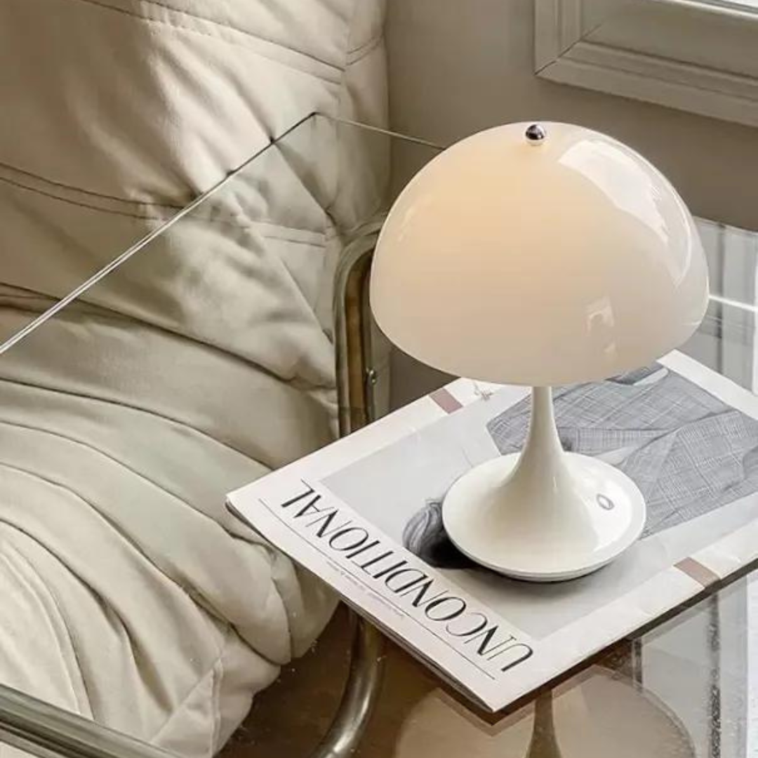 Nowoczesna LED-owa lampa stołowa w kształcie grzyba