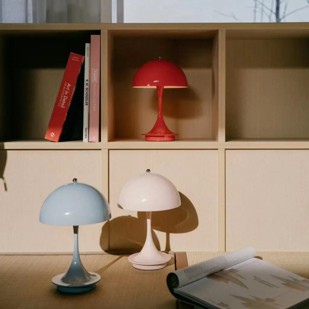Nowoczesna LED-owa lampa stołowa w kształcie grzyba