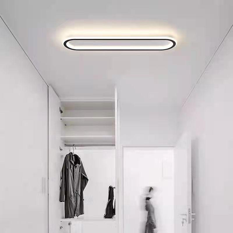 Nowoczesna owalna lampa sufitowa LED do przedpokoju