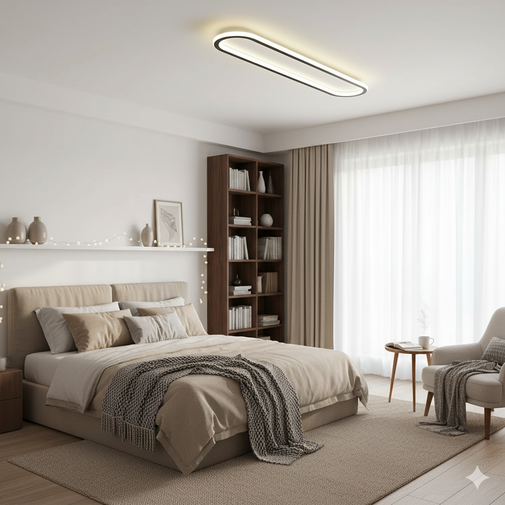 Nowoczesna owalna lampa sufitowa LED do przedpokoju