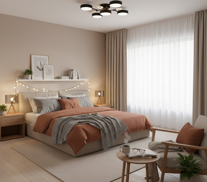 Nowoczesna lampa sufitowa LED do salonu