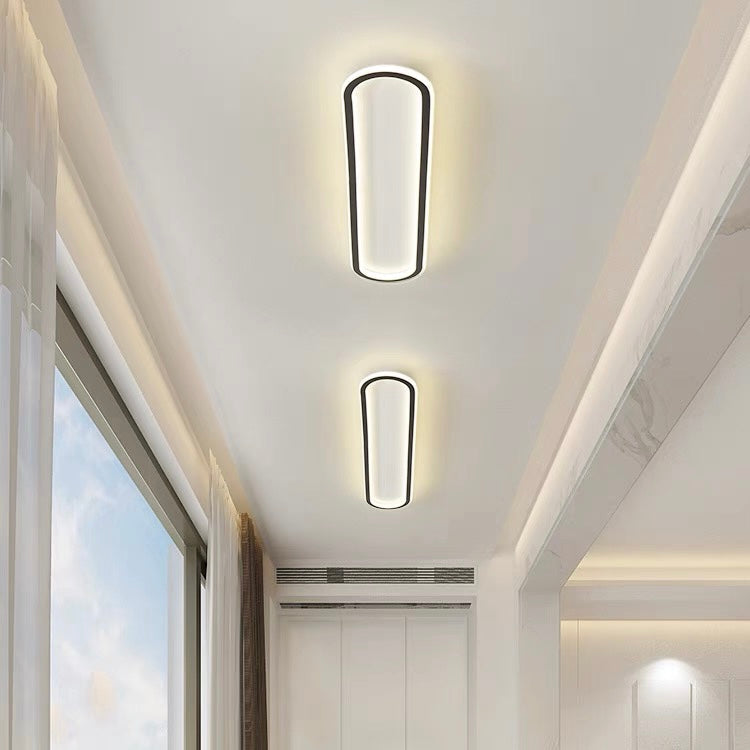 Nowoczesna owalna lampa sufitowa LED do przedpokoju