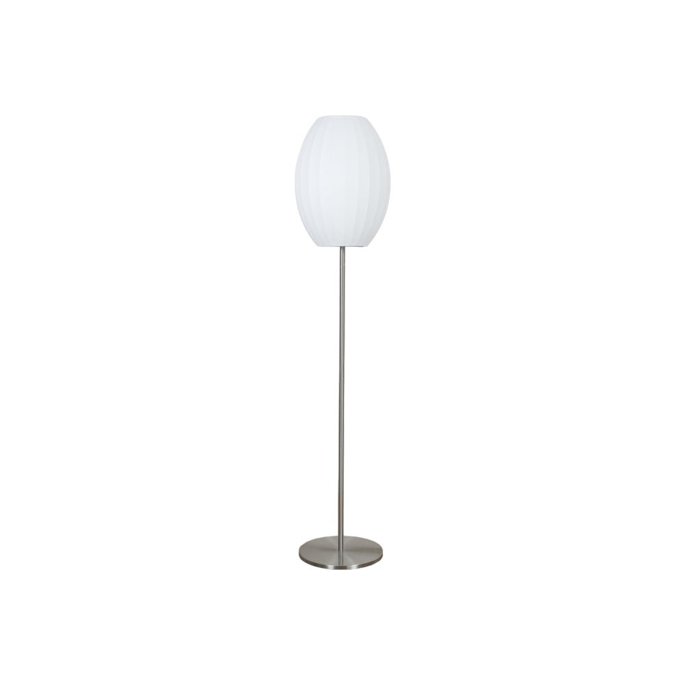 Lampa podłogowa LED z żebrowanym kloszem