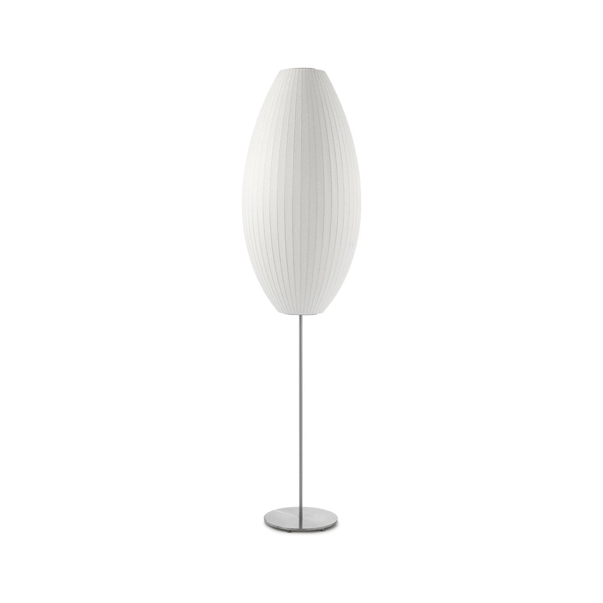 Lampa podłogowa LED z żebrowanym kloszem
