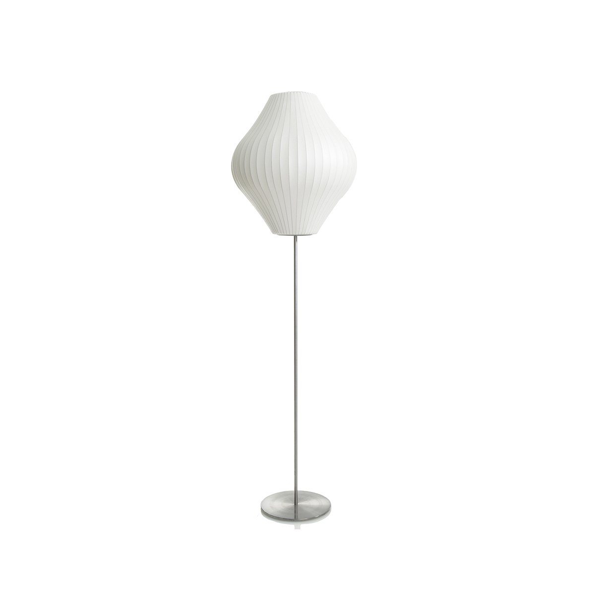 Lampa podłogowa LED z żebrowanym kloszem