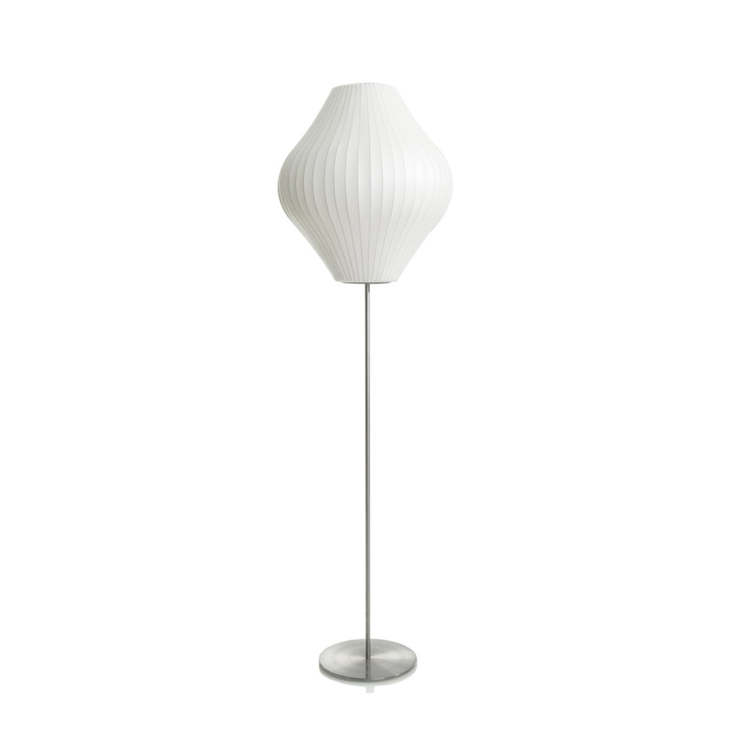 Lampa podłogowa LED z żebrowanym kloszem