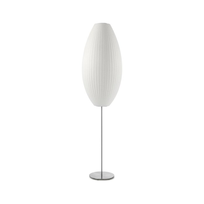 Lampa podłogowa LED z żebrowanym kloszem