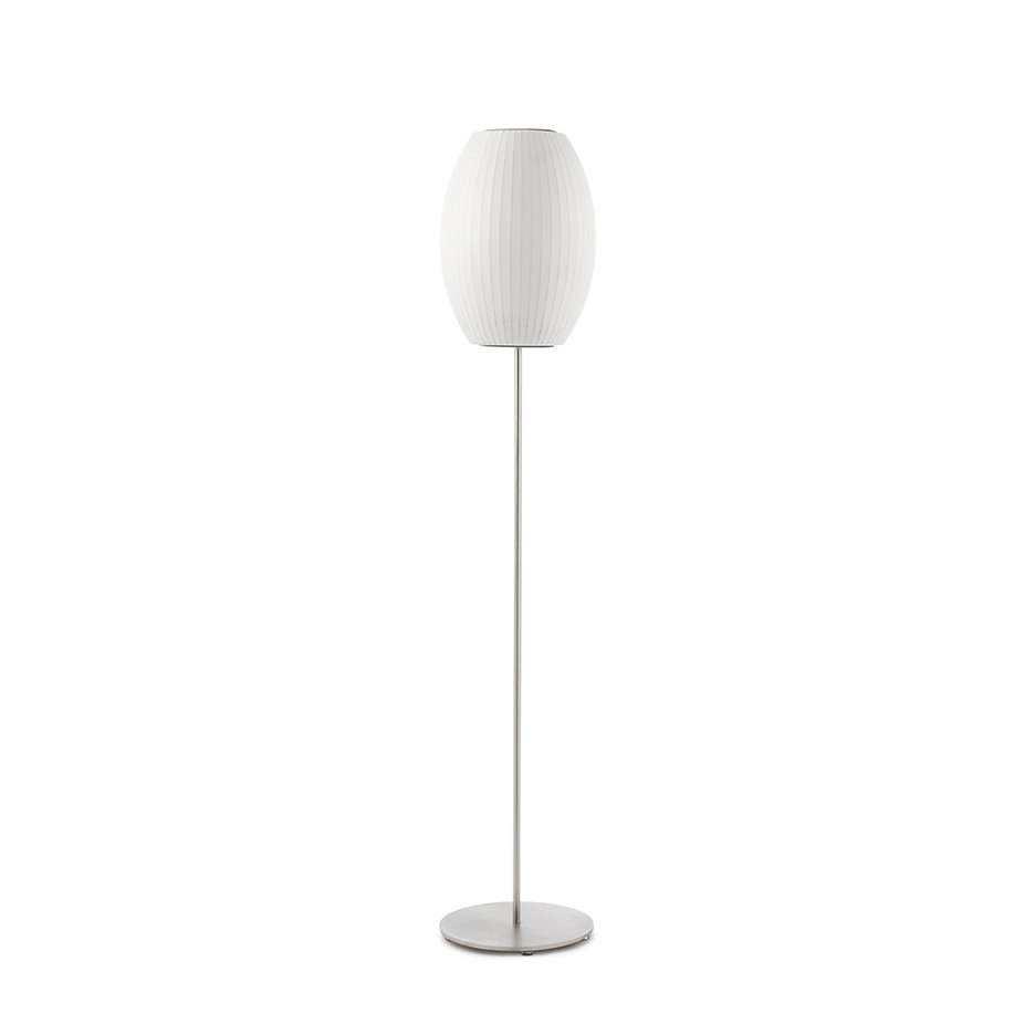 Lampa podłogowa LED z żebrowanym kloszem