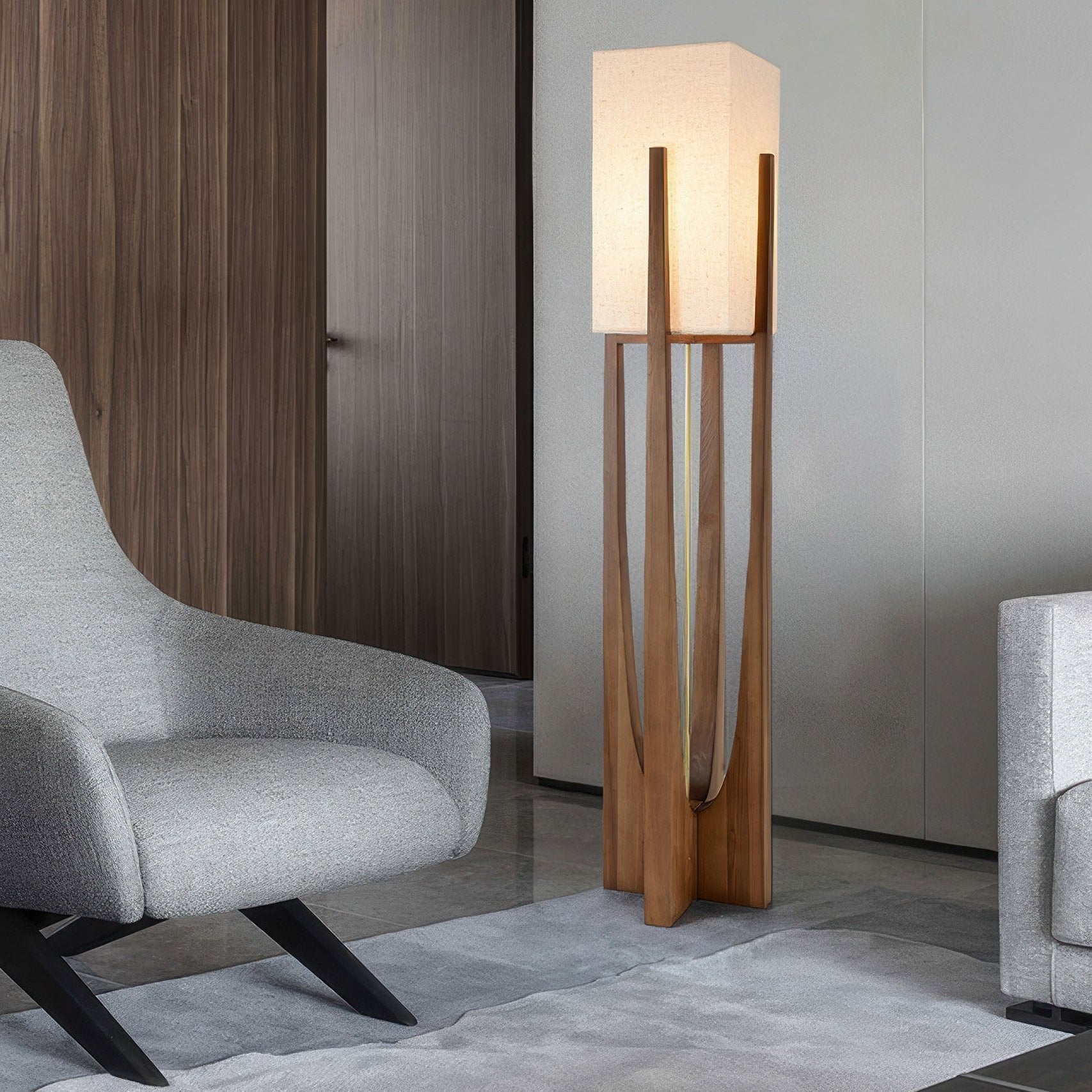 Stylowa lampa stojąca LED