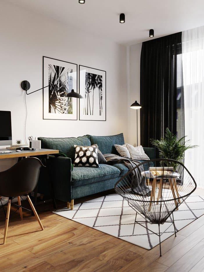 Minimalistyczna lampa stojąca inspirowana stylem vintage