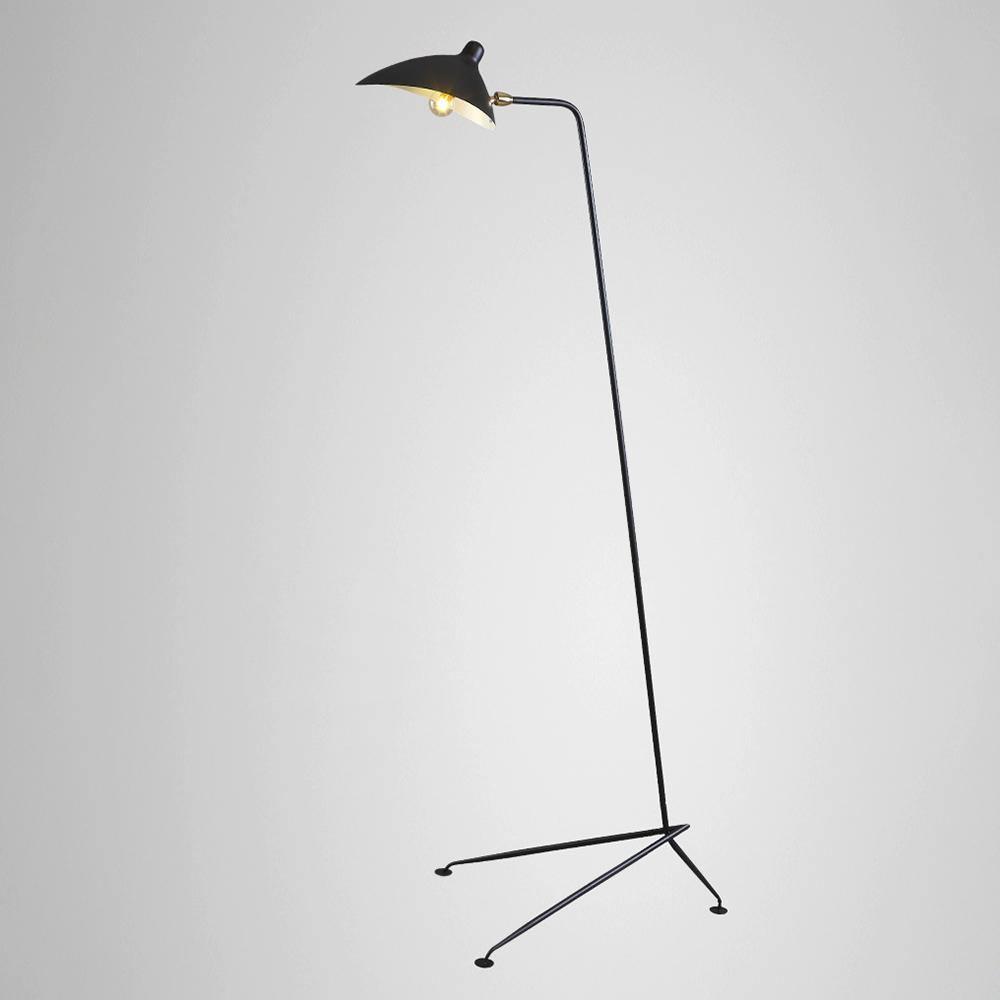 Minimalistyczna lampa stojąca inspirowana stylem vintage