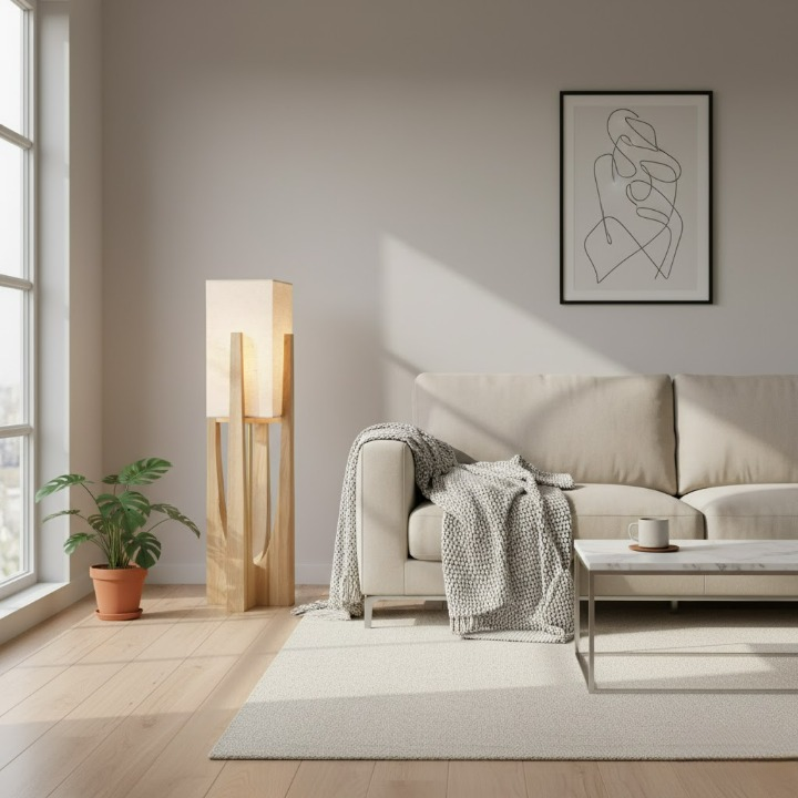 Stylowa lampa stojąca LED