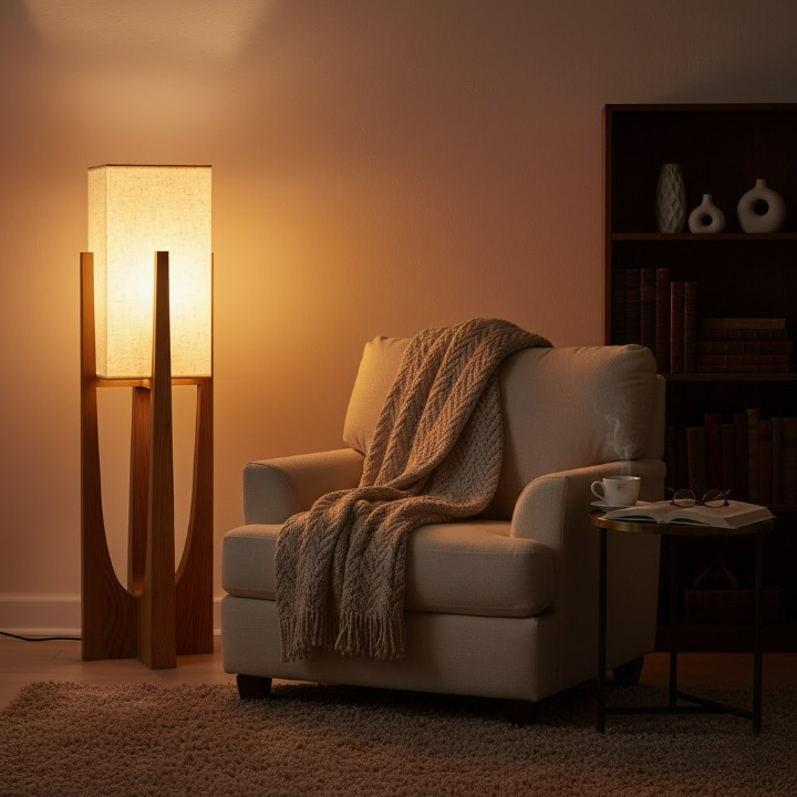 Stylowa lampa stojąca LED