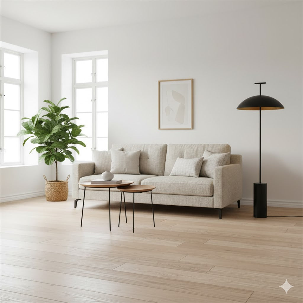 Lampa podłogowa LED z cylindryczną podstawą