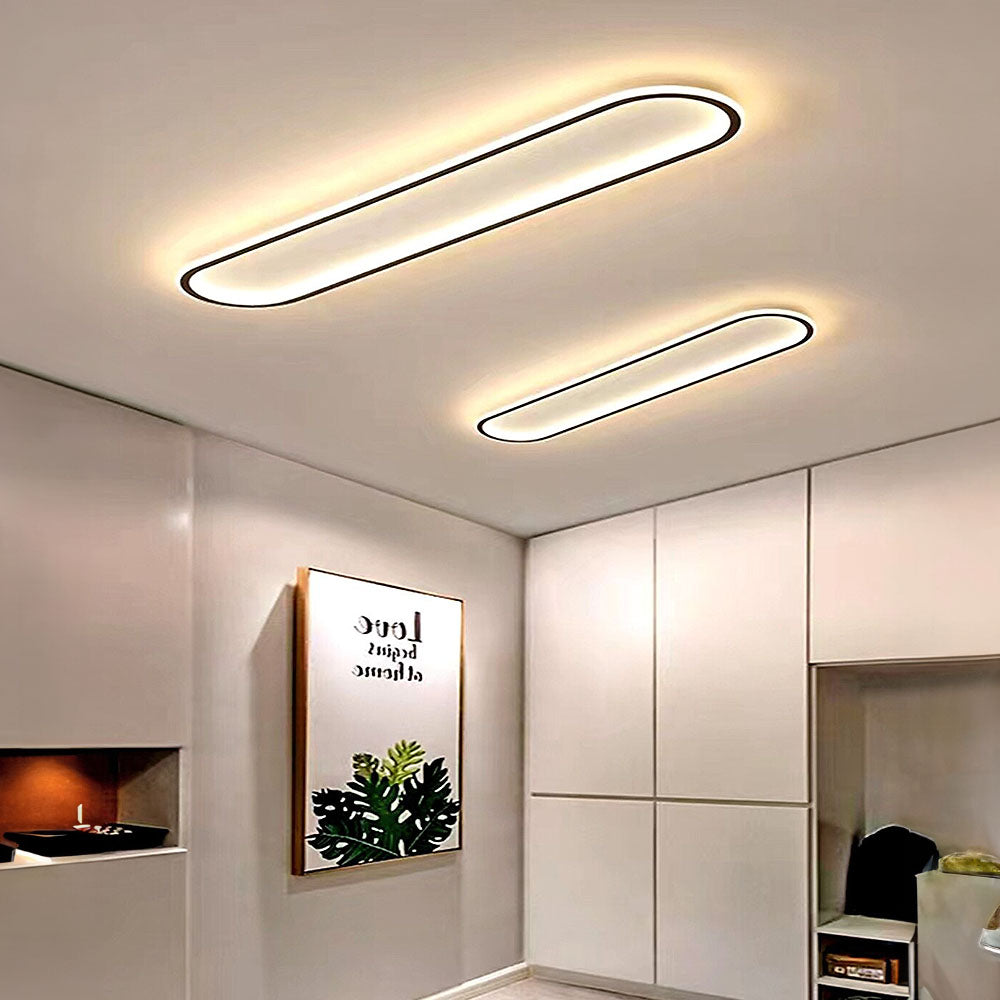 Nowoczesna owalna lampa sufitowa LED do przedpokoju